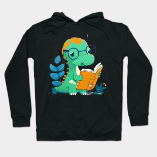 Cute Dinosaur Book Reading Hoodie